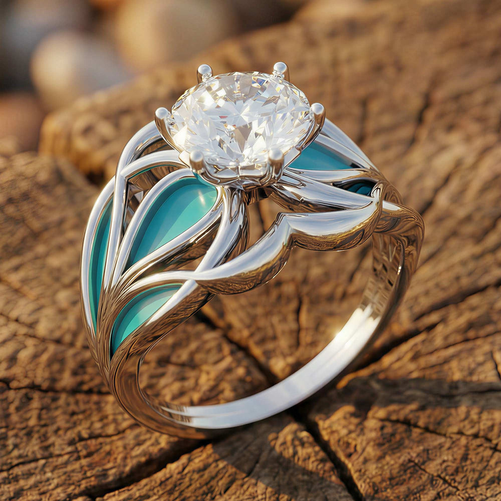 Wild Surges Ring - Moissanite - Serene Western