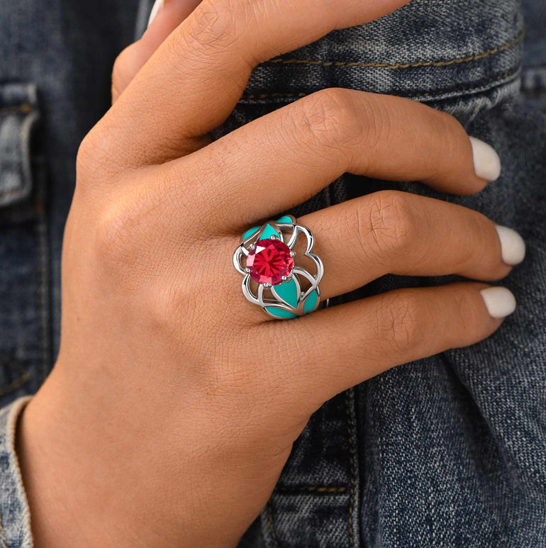 Wild Surges Ring - Ruby - Serene Western