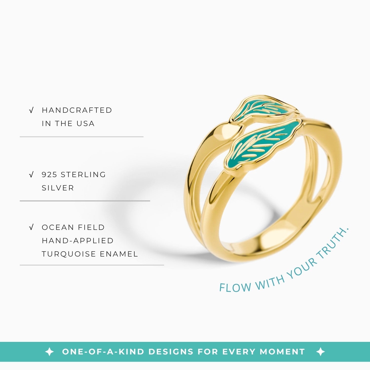 Willow Crest Ring - Turquoise - Serene Western