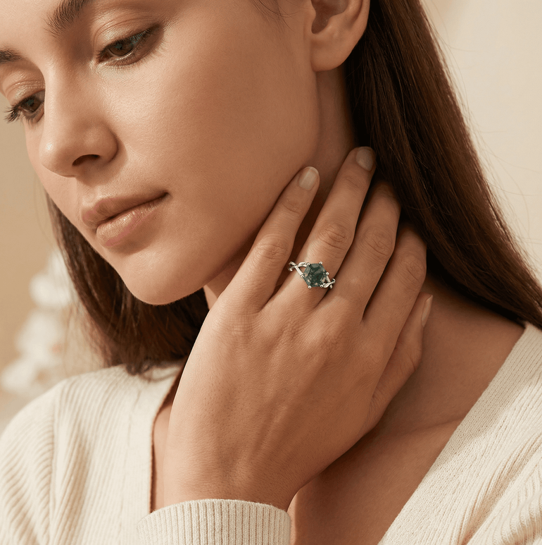 Woodland Hexagon Ring - Serene Western