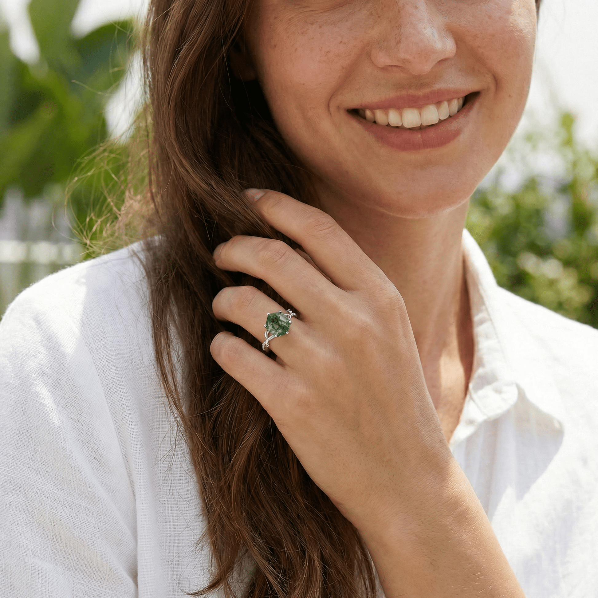 Woodland Hexagon Ring - Serene Western
