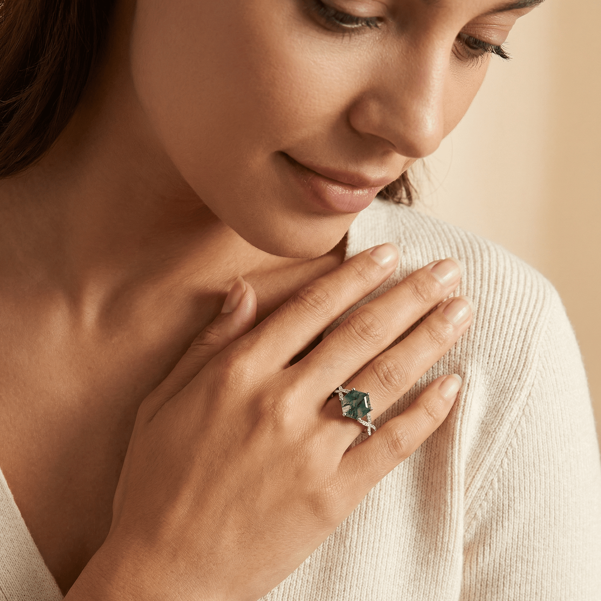 Woodland Hexagon Ring - Serene Western