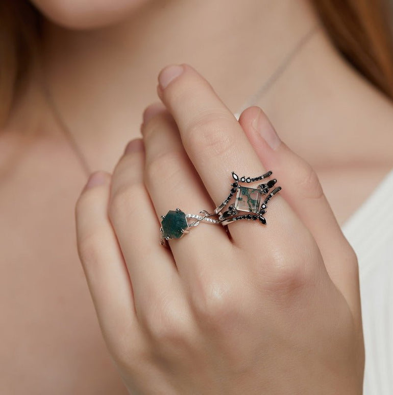Woodland Hexagon Ring - Serene Western