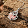 Zephyr Teardrop Necklace - Rose Quartz ＆ Pink