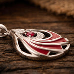 Zephyr Teardrop Necklace - Ruby ＆ Red - Serene Western thumbnail